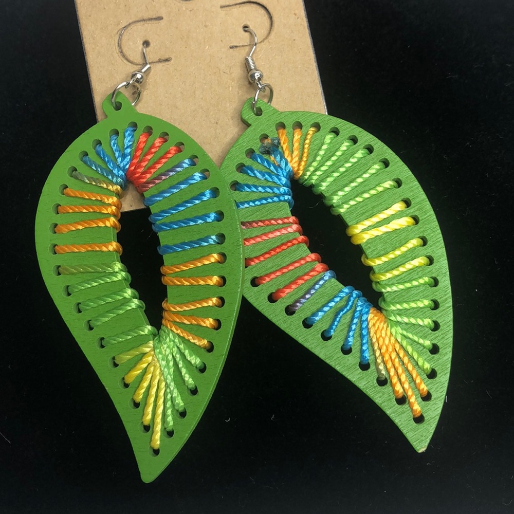 New Wooden/String earrings 5/$20❤️